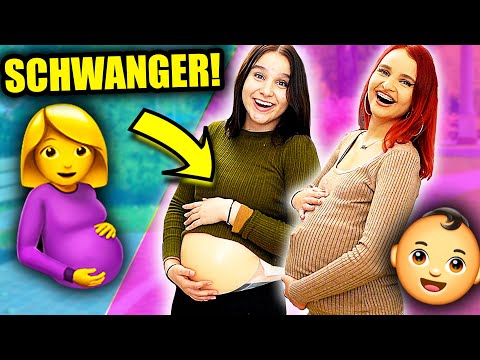 1 Tag lang SCHWANGER  mit Schwester !😳🤰- Celina