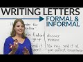 Writing Letters: formal & informal English