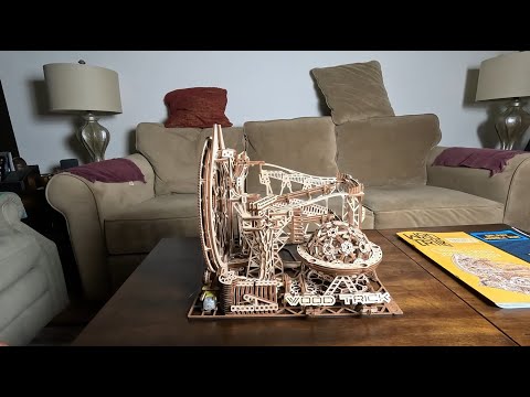 Wood Trick Marble Run Puzzle assembly Completed for Operation