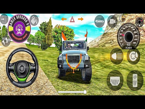 Indian Car Simulator 3D | 4x4 Jeep Offroad Driving in Valley Village | Crazy High-Speed Adventure