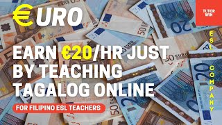 Hiring Now! work from home Earn Euro Just By Teaching Tagalog Language Online! | ESL Teaching