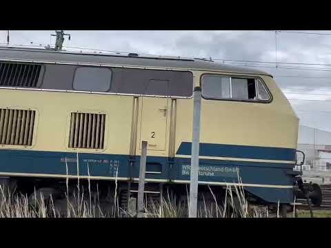 BR 225-004 Motorstart und Ausfahrt Bahnhof Biblis