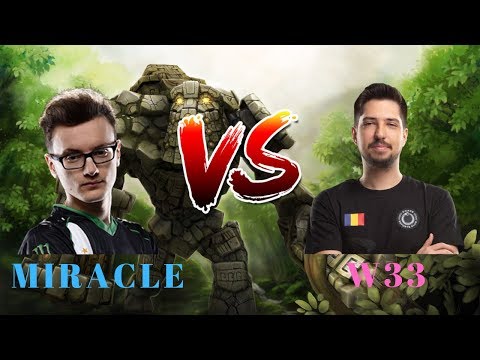 W33 vs Miracle  SOLO Support Mode Tiny Pro 10k MMR