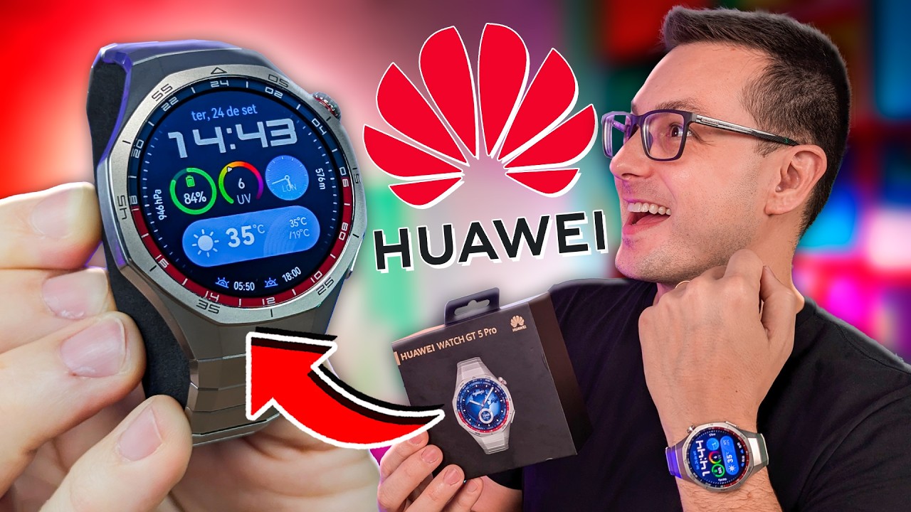 HUAWEI Watch GT 5 PRO está MONSTRUOSO! RESISTÊNCIA MILITAR e MUITO MAIS!!