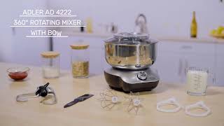 Download the video "Adler AD 4222 360° Rotating Stand Mixer | 5L Bowl, 6 Speeds, Pulse Function!"
