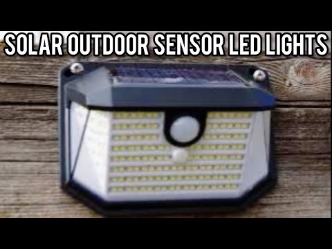 Part of a video titled Brightever Solar Outdoor Motion Sensor LED Lights - YouTube
