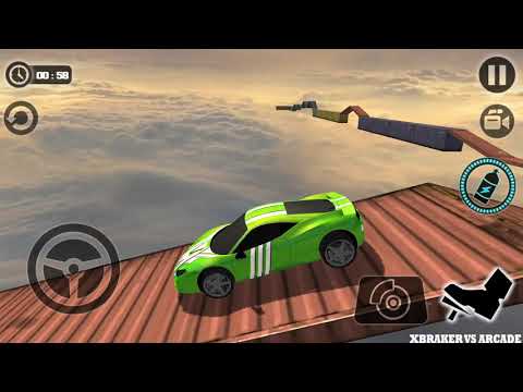 Impossible Stunt Car Tracks 3D: Green Car Driving Stunts  - Android GamePlay Crazy Stunts