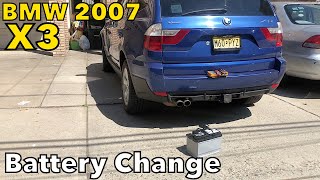 BMW X3 2007 dont start due to dead battery  Replacing Battery on BMW X3