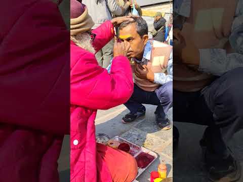 Kedarnath me lagaya Tilak#travel #himalayas#mountains #kedarnathyatra2024#shortsvideo #harharmahadev