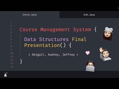 Data Structures Final Project - Course Management System