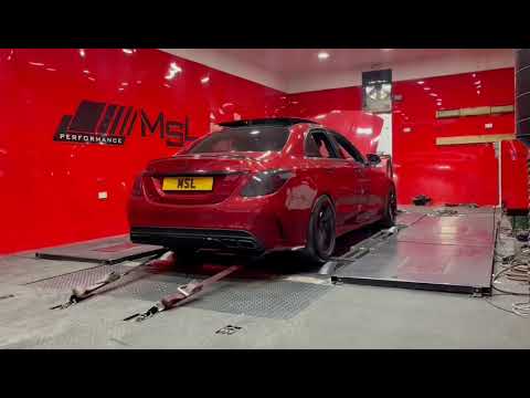 Mercedes C63s in for a custom stage 2 remap & dyno with decat downpipes supplied and fitted at MSL