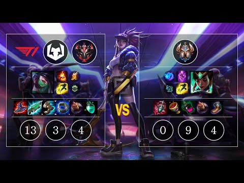 T1 Closer Akali vs Karma Mid - KR GrandMaster Patch 10.11