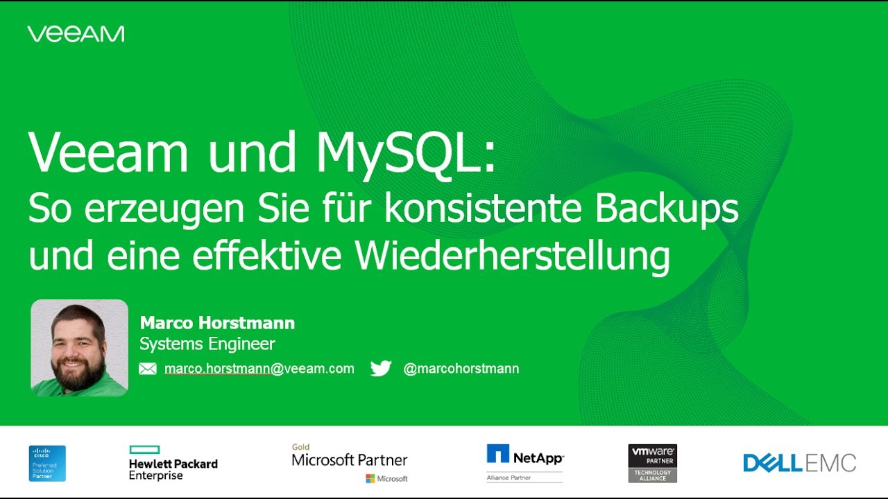 Veeam und MySQL – richtiges Backup und effektive Wiederherstellung video