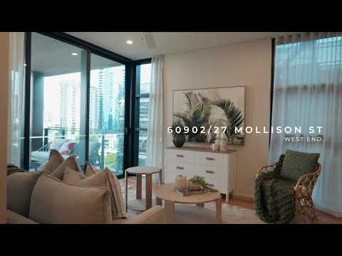 60902/27 Mollison Street, West End, QLD 4101, 2 ห้องนอน, 2 ห้องน้ำ, Apartment