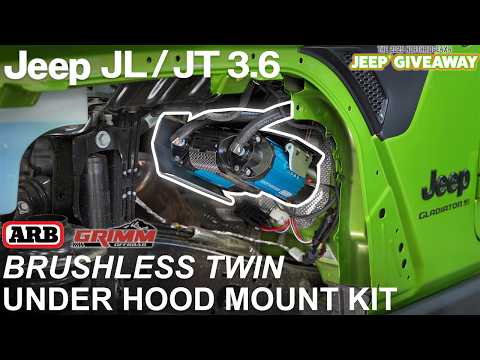 Grimm OffRoad Under Hood Mount for ARB Brushless Twin Compressor Jeep JL/JT