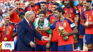 MOMENT: President Trump and FIFA's Infantino Present World Cup Trophy To Spain | Highlights | N18G 