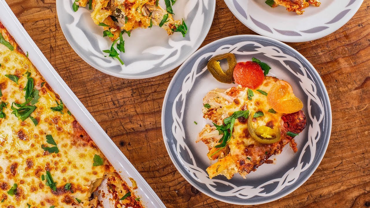 How To Make No-Boil Creamy Baked Ziti with Chicken and Cherry Peppers By Rachael