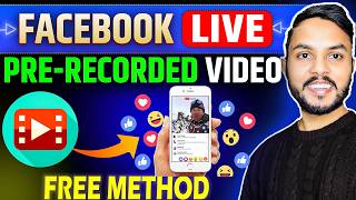 How To Live Pre Recording Videos On Facebook | Live Stream Pre Recorded Video On Facebook Mobile
