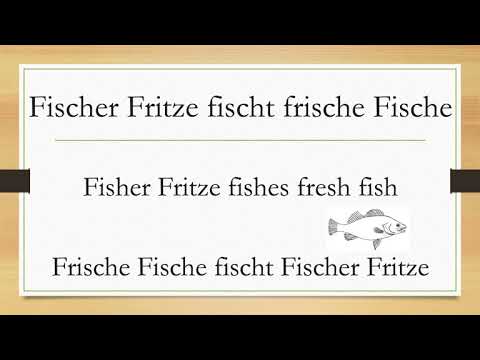 Fischer Fritze fischt frische Fische - German tongue twister