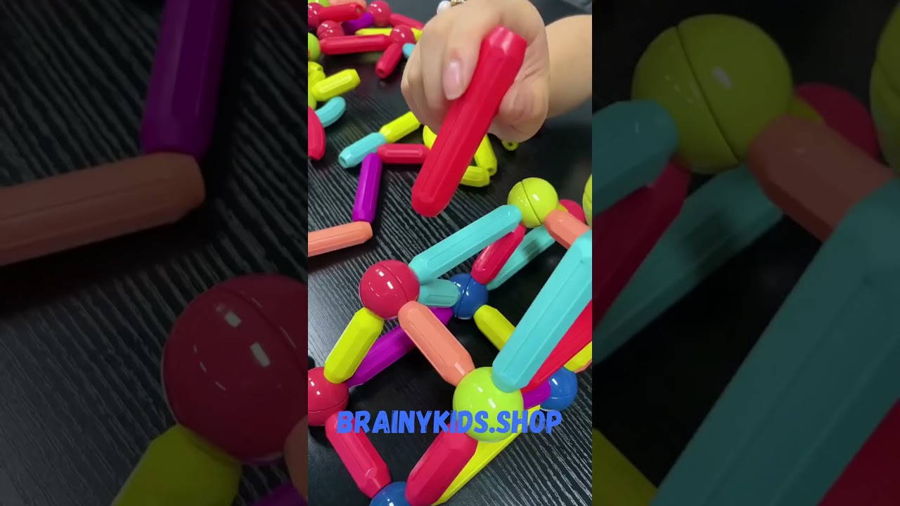 🧩🧠 Magnetic Building Blocks Every Kid Needs!🚀 STEAM education included & bursting with creativity!