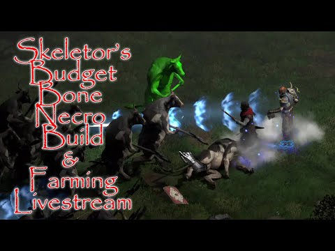 Diablo 2 Resurrected Skeletor's Budget Bone Necro Build & Farming Hell D2R Livestream