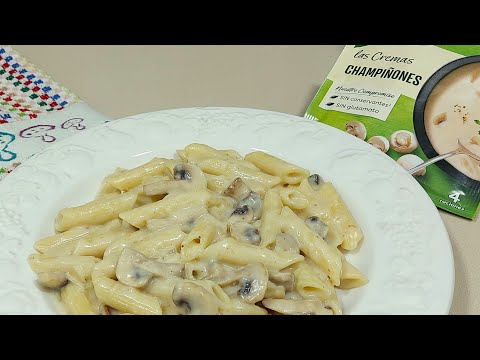 👆 CON UN SOBRE DE CREMA DE CHAMPIÑONES👌 MACARRONES EN SALSA CREMOSA BUENÍSIMA // BEATRIZ COCINA