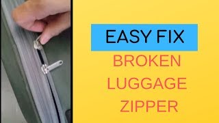HOW TO FIX  LUGGAGE ZIPPER/Bagaimana memperbaiki kancing koper yang rusak.