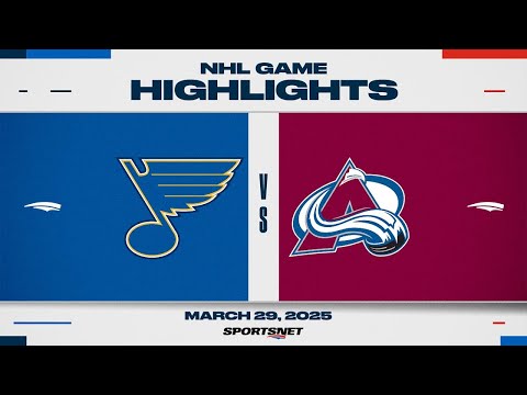 NHL Highlights | Blues vs. Avalanche - March 29, 2025