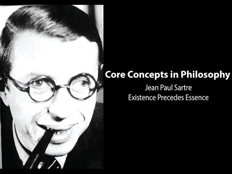 , title : 'Jean-Paul Sartre, Existence Precedes Essence - Philosophy Core Concepts'