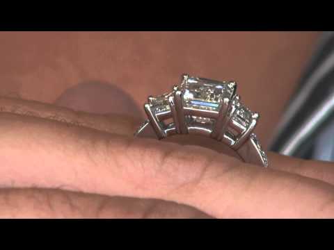 Three Stone Emerald Ring.