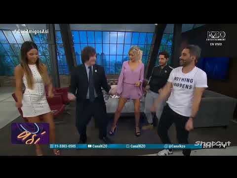 Milei bailando con canción de M.A de. fondo #milei #humor #mileipresidente #javiermilei