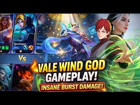 Vale Wind God Gameplay | Insane Burst Damage! "Vale Full Power Combo! One Shot Delete!" #vale #np 