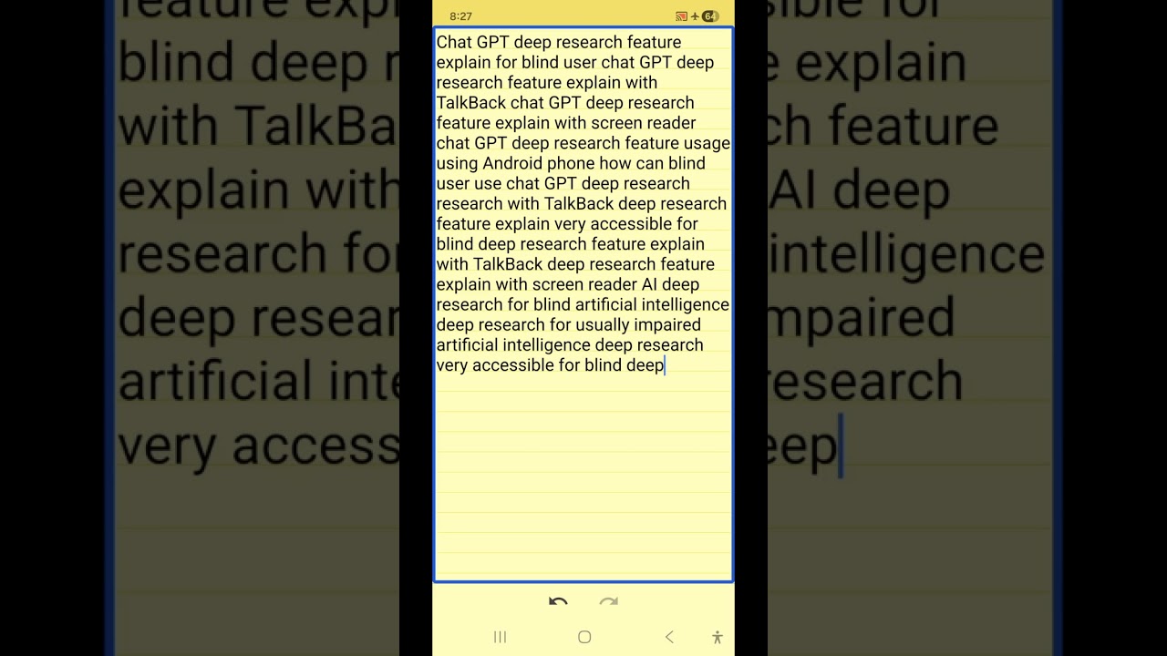 Watch the power of AI deep research chat  GPT very accessible for blind AI automatic research