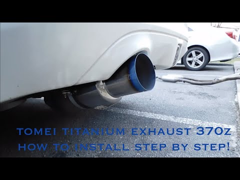 2010 Nissan 370Z Tomei expreme titanium exhaust cat back installation tutorial (How to step by step)