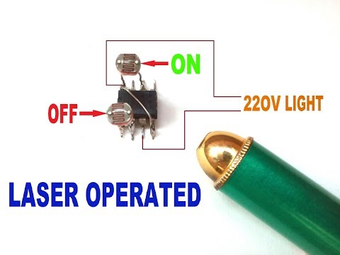 Laser Light Operated ON/OFF Switch..ON/OFF Switch Circuit Operated By Laser Light.. Video