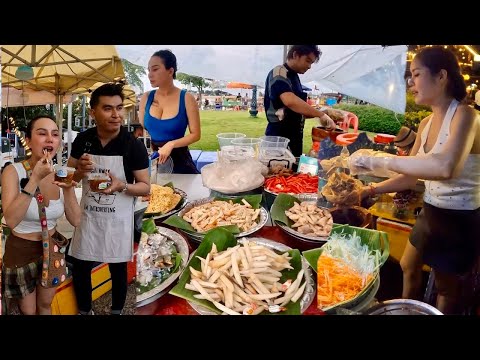 FANTASTIC! Cambodian Street Food Tour! Phnom Penh City - Cambodia Food Market Collection 2025