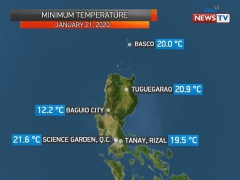 BT: Weather update as of 12:34 p.m. (Jan. 21, 2020) BT: Weather update as of 12:34 p.m. (Jan. 21, 2020)
