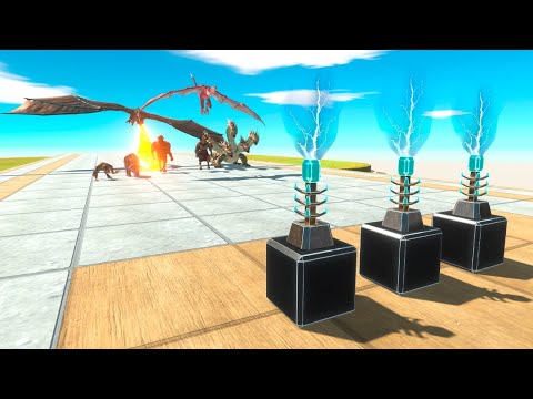 Lightning Gun Challenge vs Factions - Animal Revolt Battle Simulator