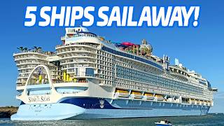 5 Ships Sail Away from Port Canaveral! Star of the Seas, Disney Fantasy, MSC Seashore & More