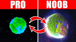 Minecraft NOOB vs. PRO: SWAPPED WORLD SURVIVAL in Minecraft (Compilation)