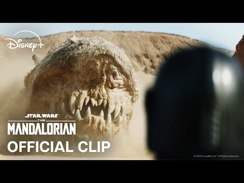 Din Djarin VS the Krayt Dragon | The Mandalorian | Official Clip