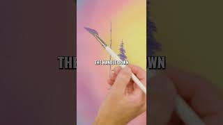 Fan brush tree tips with Nicholas Hankins #paintingtutorial #art #bobross