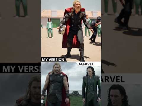 Thor in Squid game 🌩️ in 🐙 🎮 #thor #squidgame #3danimation #marvel