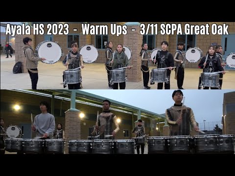 Ayala HS Drumline 2023 - Warm Ups - 3/11 SCPA Great Oak