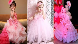 Stylish Baby Frock In Pink Colour||Pink Colour Dress For Kids||Pink Party Wear Frocks For Kids