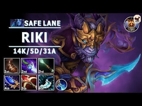 Riki Safe Lane Carry | 7.32c | Pos 1 Riki Play | Dota 2 Immortal Gameplay