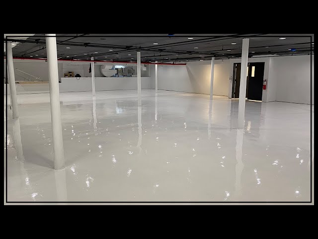 Solid White Epoxy Basement | DIY