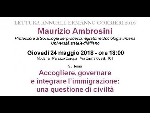 FONDAZIONE ERMANNO GORRIERI - LETTURA ANNUALE ERMANNO GORRIERI  - 2018
