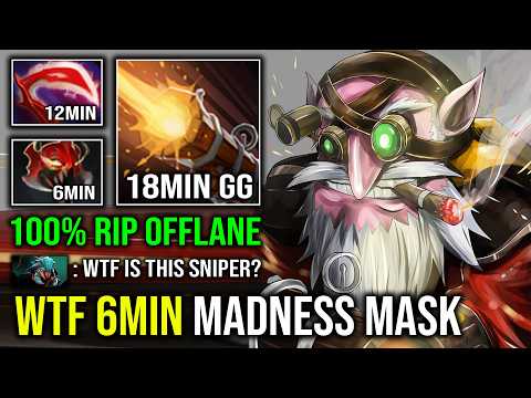 How to Offlane Sniper 6Min Mask of Madness Desolator 18Min GG Super Hard Carry Dota 2