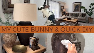 DIY LAMP MAKEOVER & DECORATE WITH ME ✨ MEET MY FOSTER BUNNY 🐰 + STOP OVERTHINKING & JUST DO IT!